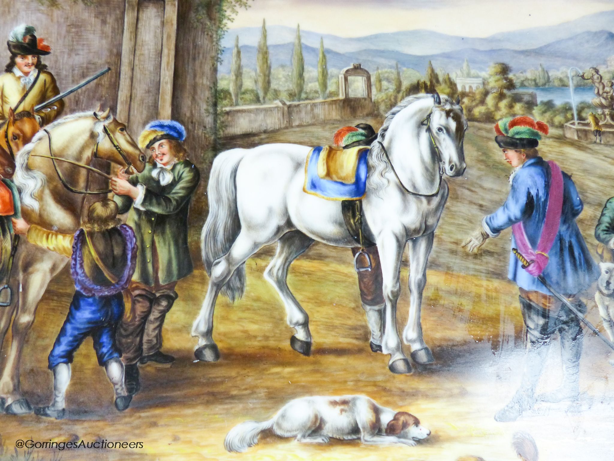 A very large Vienna style charger, diameter 62cm